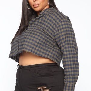 Fashion Nova plaid crop top